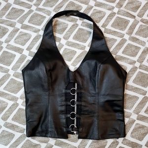 Wilsons Leather Large Black Halter Top